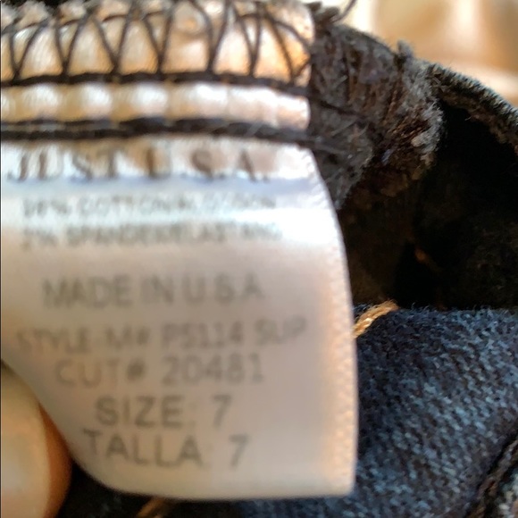 JUST USA • Cotton & Spandex Blend • Jeans - Picture 6 of 6